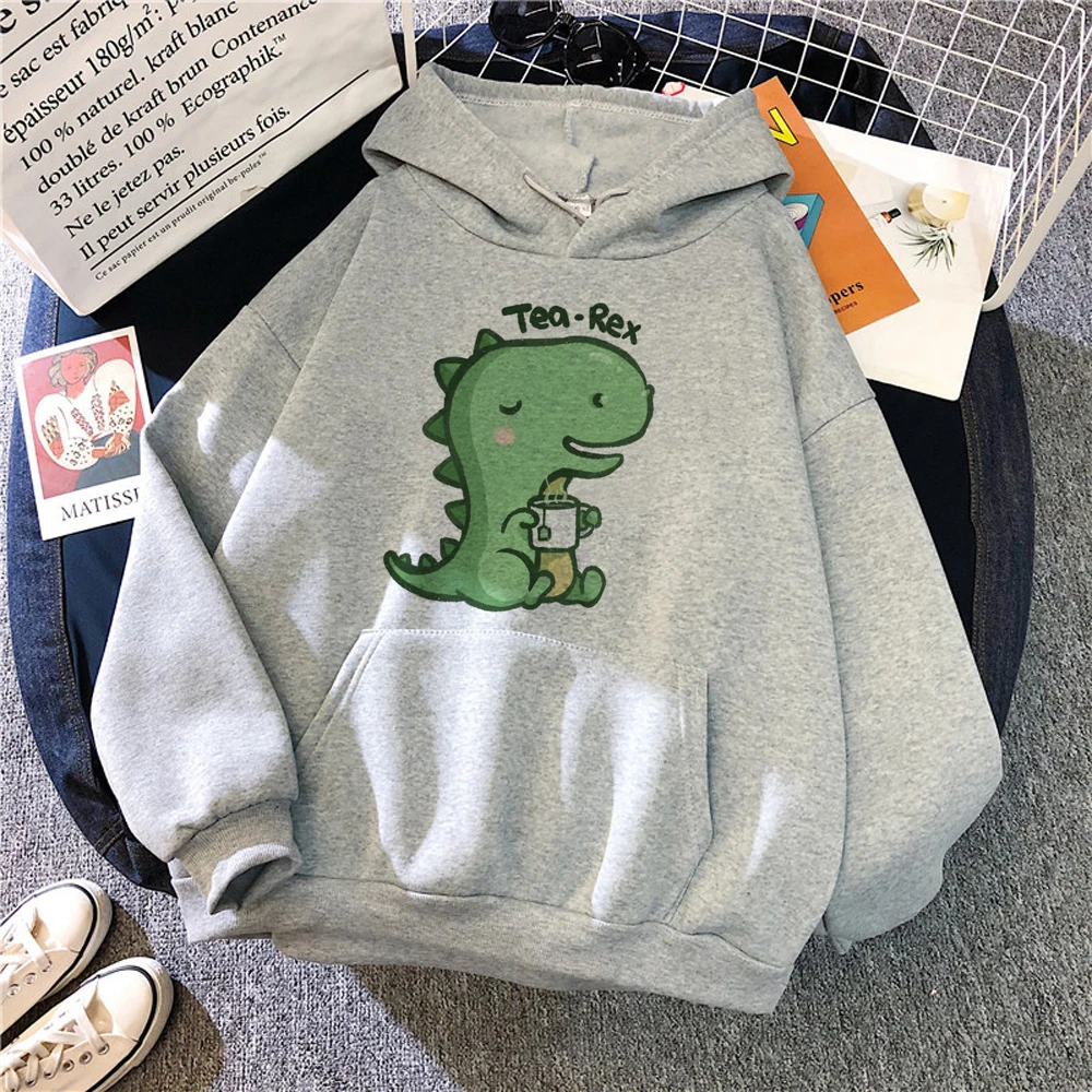 Trex Tea hoodies women anime funny graphic vintage sweater Hooded Shirt women gothic sweatshirts