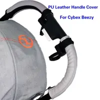Baby Stroller Leather Pu Handle Cover For Cybex Beezy Stroller Pram Bumper Protective Cases Armrest Covers Carriage Accessories