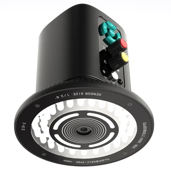 Videocamera Microscopio 8MP HDMI USB 4K 1080P con Registratore Video Integrato con Lente Microscopio HD e 24 Luci per Riparazione Telefoni