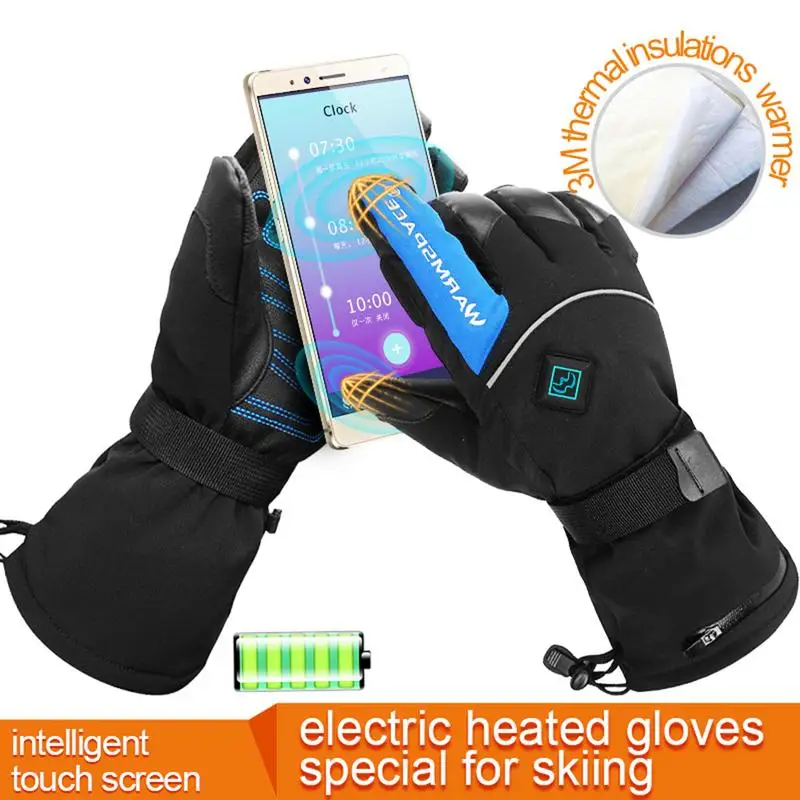 

Heated Gloves For Men Women Touch-screen Heated Typing Gloves USB Rechargeable Waterproof Windproof Winter Thermal Gloves For