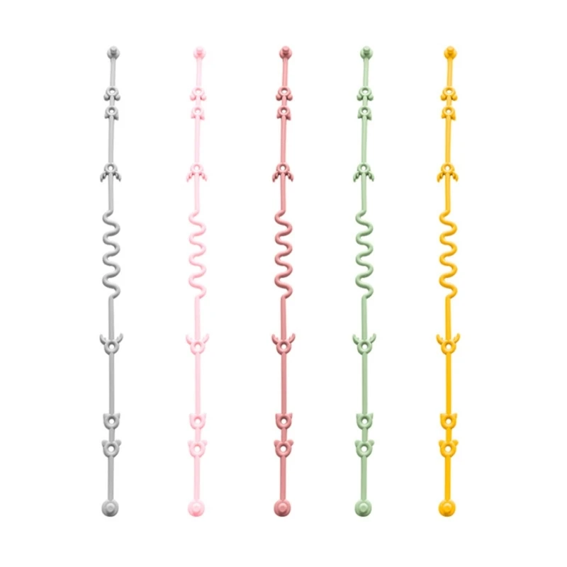 

Infant Pacifier Clip Baby Teething Toy Tether Holder Silicone Pacifier Holder Chain Teething Toy Clip Chewable Chain G99C