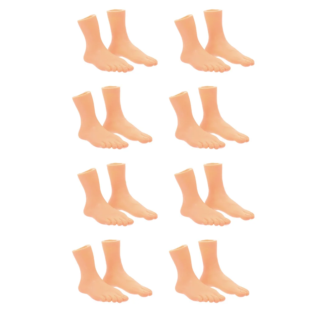 

Cabilock Manikin Finger Feet Puppets Rubber Little Tiny Left Right Feet Mini Novelty Funny Story Telling Educational Body