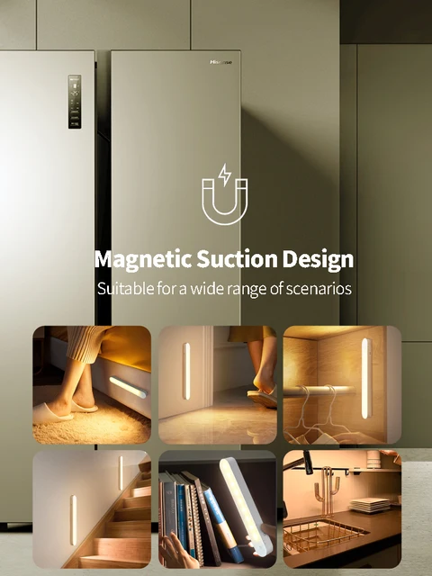 Nachtlampje lampe LED pour armoire avec télécommande, 3 couleurs de réglage de luminosité, veilleuse avec chargeur USB, lampe magnétique pour armoire à côté du lit, armoire 4