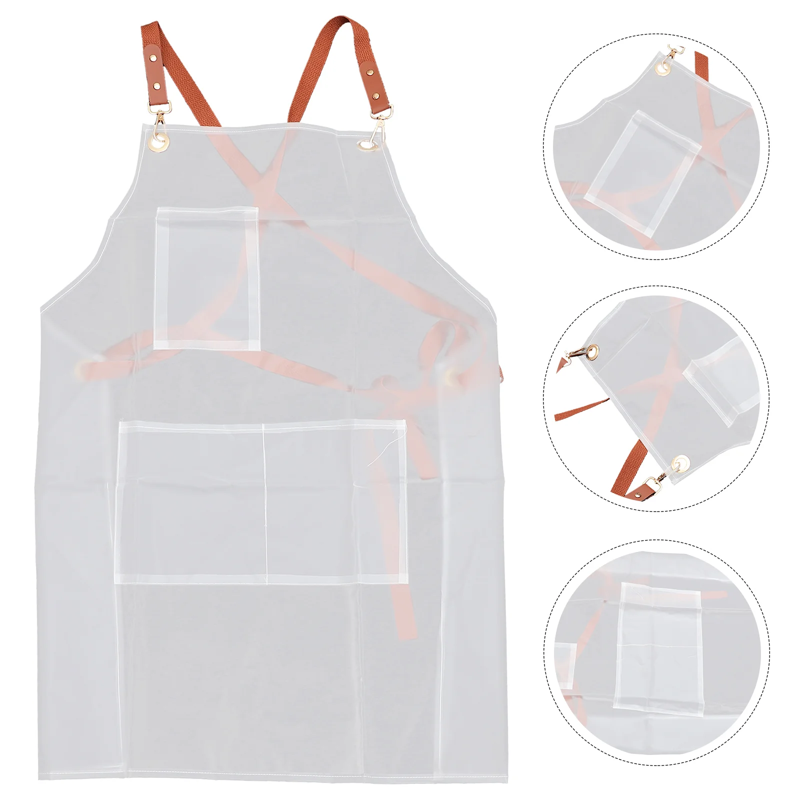 

No-wash Household Kitchen Oil-proof Work Apron Bibs Painters Water Tattoo Tpu Clear Cute Man Cooking Aprons Plus Size