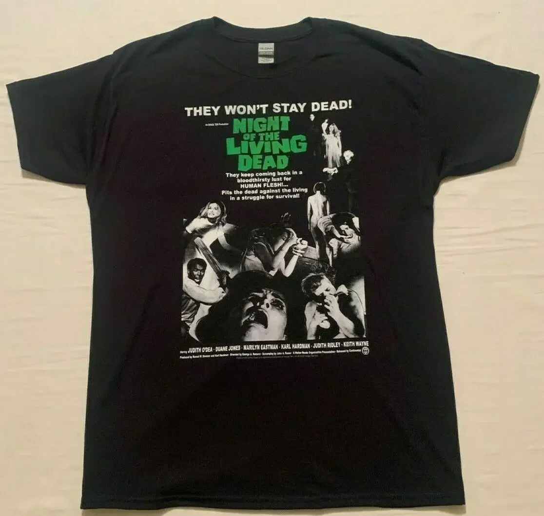

Night Of The Living Dead -They Won't Stay Dead! Black T-Shirt NEW Horror Movie