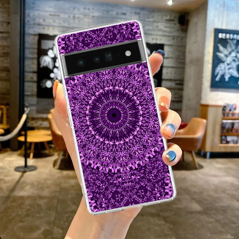 Mandala Flower Totem Shockproof Clear Silicone Phone Case