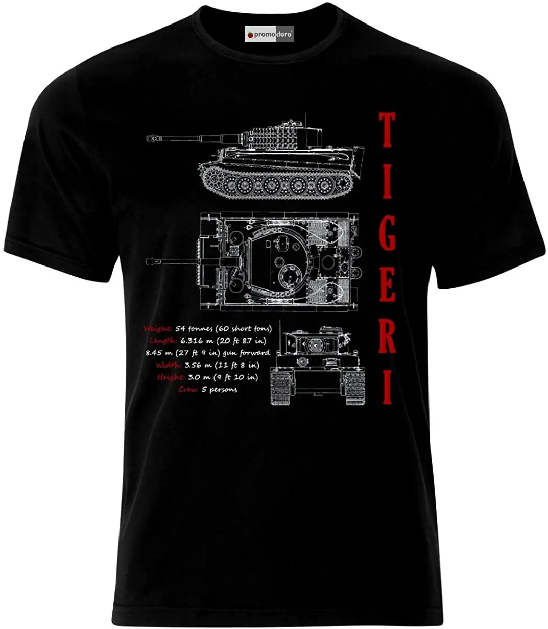 

German Army Tiger 1 Tank Panzer WW2 T-Shirt Summer Cotton O-Neck Short Sleeve Men's T Shirt New Size S-3XL
