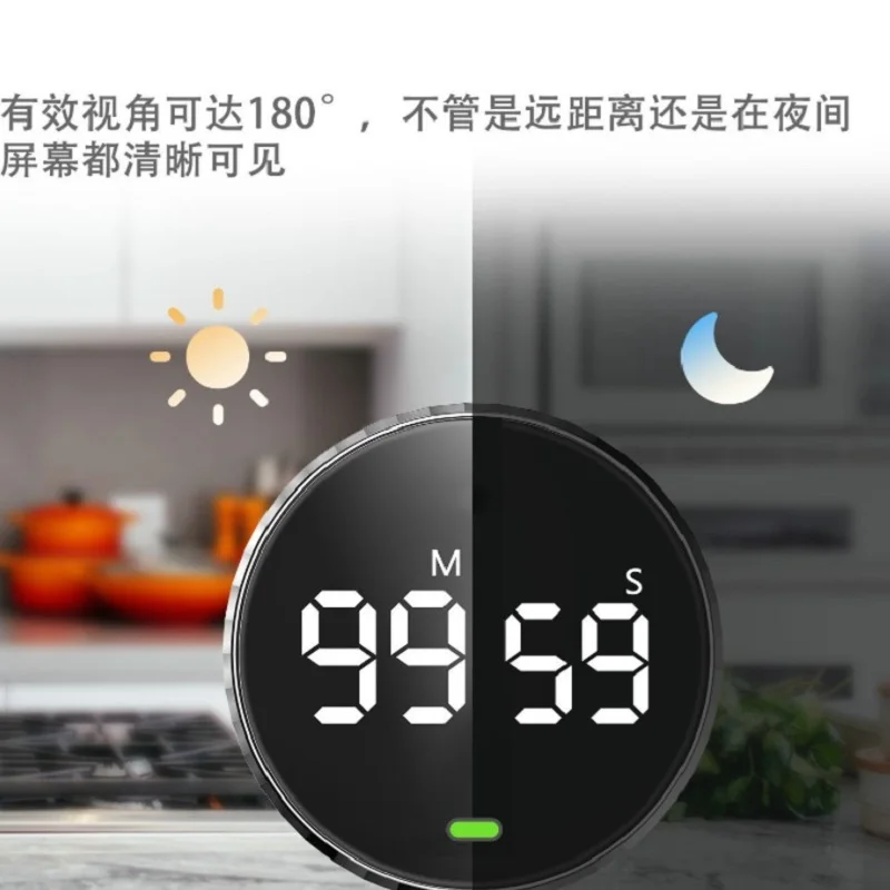 Magnetic Kitchen Timer Digital Timer Manual Countdown Alarm Clock Mechanical Cooking Timer Cooking Shower Study Stopwatch images - 6