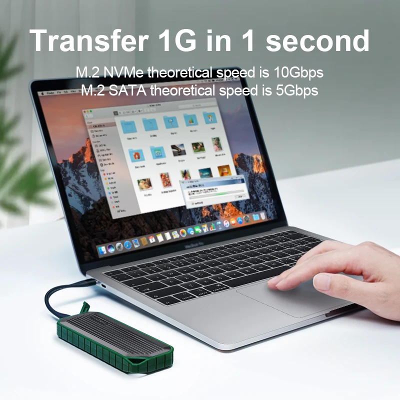 HDD Enclosure External Hard Drive Housing M2 SSD Enclosure External Solid State Drive Hagibis M2 SSD Case NVMe NGFF SATA Dual Protocol SSD Enclosure M.2 to USB 3.1 Gen2 Adapter for NVME PCIE NGFF SATA Disk Box