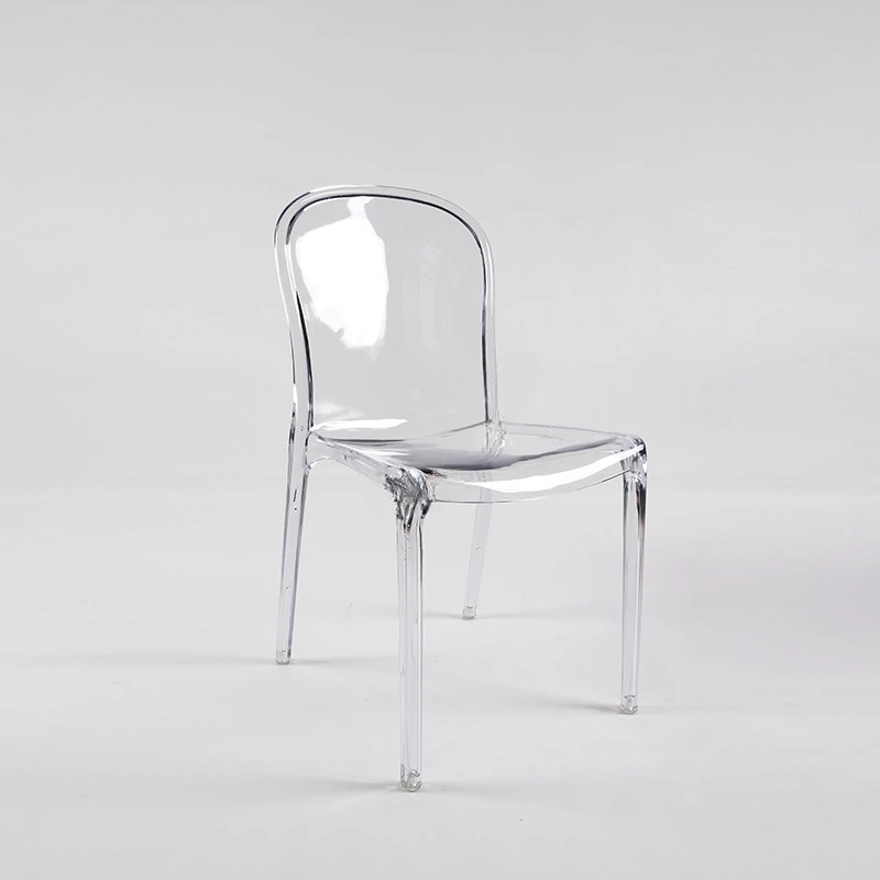 

Nordic Dining Chairs for Kitchen Transparent Chair Backrest Plastic Creative Simple Chair Household Acrylic Crystal Makeup Chair