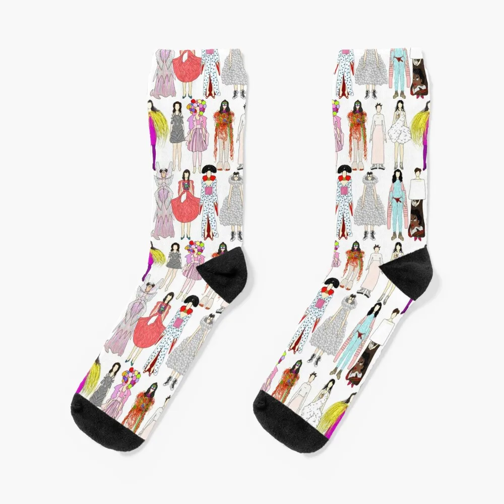 Outfits of Bjork Fashion Socks Sports New year's basketball Socks For Girls Men's