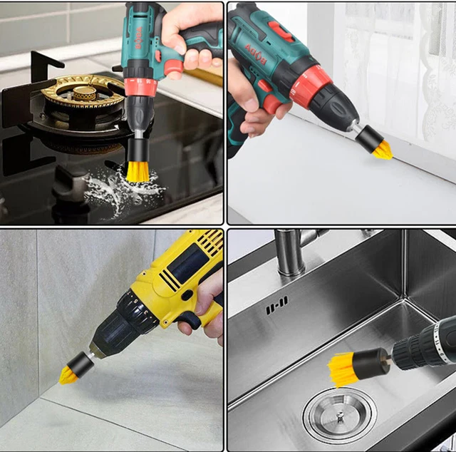 Set 11 Pezzi Spazzole Per Trapano - Per Pulizia Cucina, Bagno, Auto E Piastrelle - Foto 3