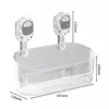 Bathroom Large Suction Cup Rack Shower Gel Hanging Basket in The Bathroom Wall-mounted Storage Rack Cosmetics Storage Box 6