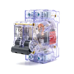 Transparent Circuit Breaker with Overload Protection, 16A - 63A, DIN Rail Mount, 230V/400V, Home & Industrial Use - 63A