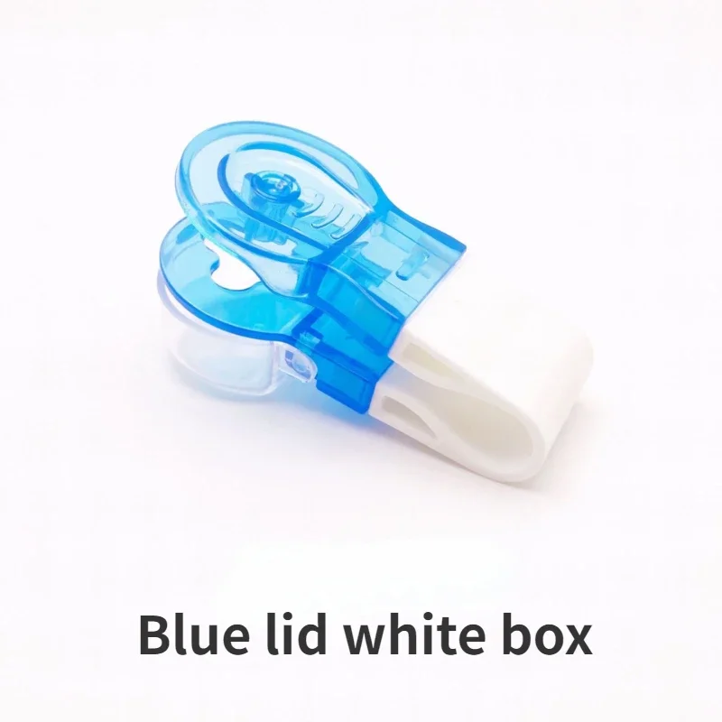 Blue lid white box