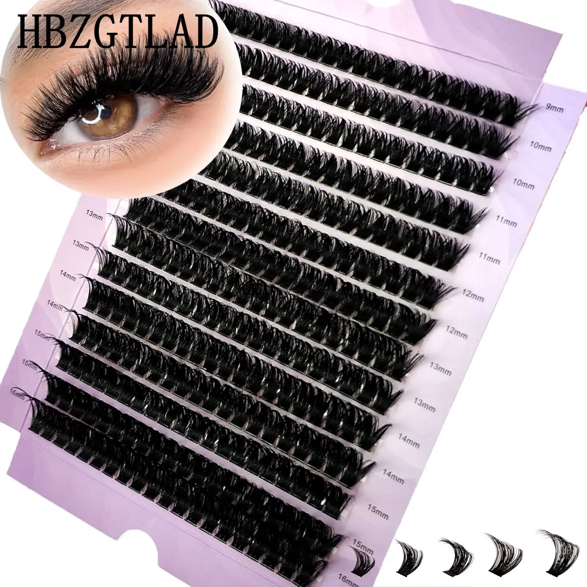 

New 100D Mixed Tray 9-16mm Individual Lashes 3D Russia Volume Eye Lashes Soft Natural Lashes Mink Lash Cluster False Eyelash
