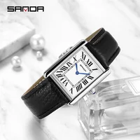 Sanda 1108 New Roman Scale Couple Quartz Watch Belt Fashionable Trend Waterproof Simple Creative Quartz Men's and Women's Watch 1