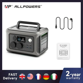 ALLPOWERS Portable Power Station R600 – 299Wh LiFePO4 Battery with Dual 600W AC Outlets (1200W Surge) for Camping, RV & Home 1