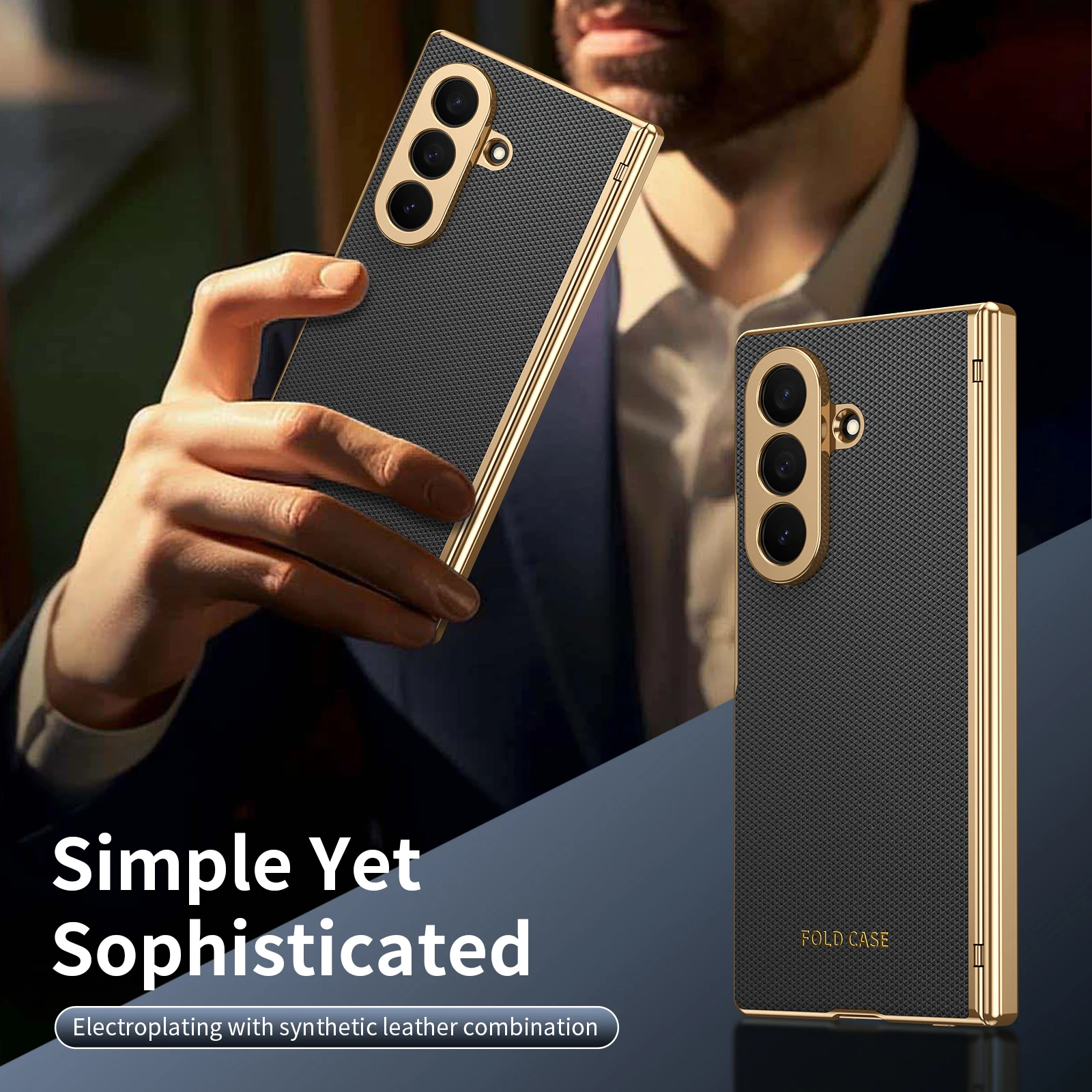 Electroplated Diamond Pattern Leather Protective Film Cover