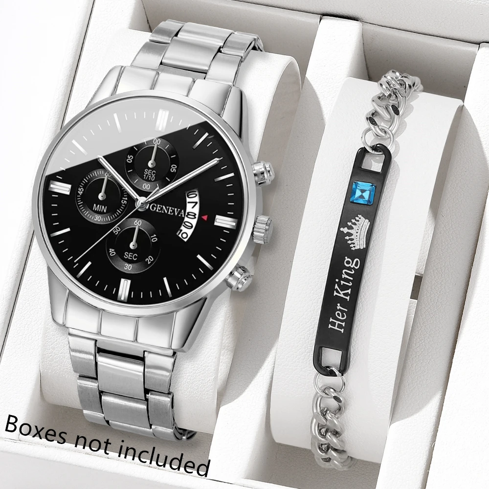 Fashion Men Stainless Steel Watch Luxury Calendar Quartz Wrist Watch Mens Business Watches for Man Clock Montre Homme