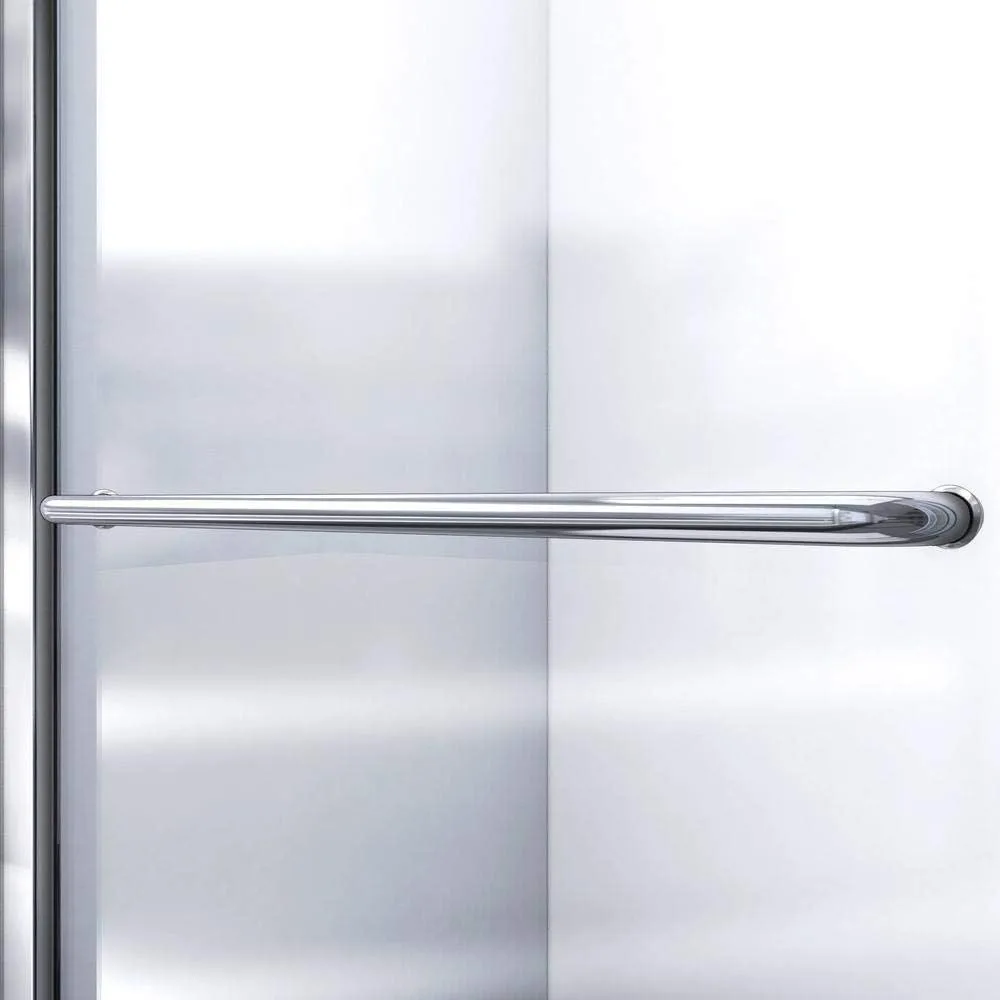 Semi-Frameless Sliding Shower Door, Clear Glass in Oil Rubbed Bronze,Tempered Glass, Aluminum 4
