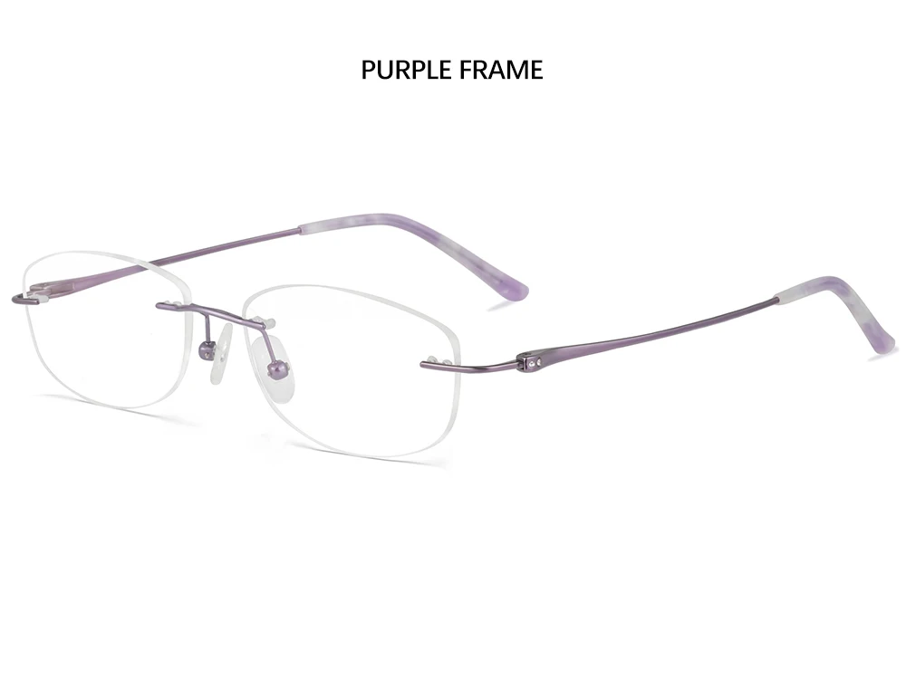 52mm Frauen Titan Brille Frauen Brillen Rahmen Rezept Myopie randlose Brille 5g Gewicht – Detail 15