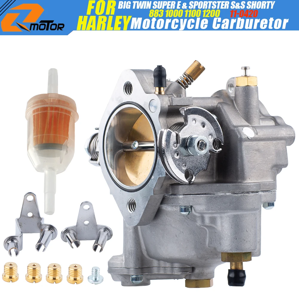 

Motorcycle Carburetor For Harley Big Twin Super e & Sportster S&S Shorty Carb 11-0420 XL 883 1000 1100 1200 Replace Carburador