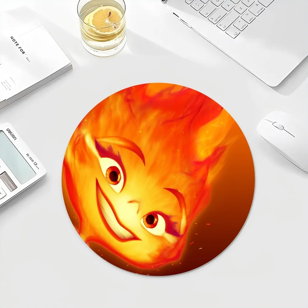 Cartoon E-Elemental SAnimation Round Office Student Gaming Thickened Writing Pad  Cushion Mouse Pad Padmouse Desk Play Mats 6
