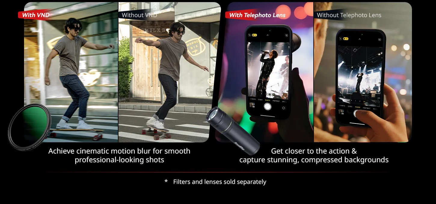 Mobile Dual Handheld Kit for iPhone 17 Pro /Pro Max w Rotatable Wireless Handle