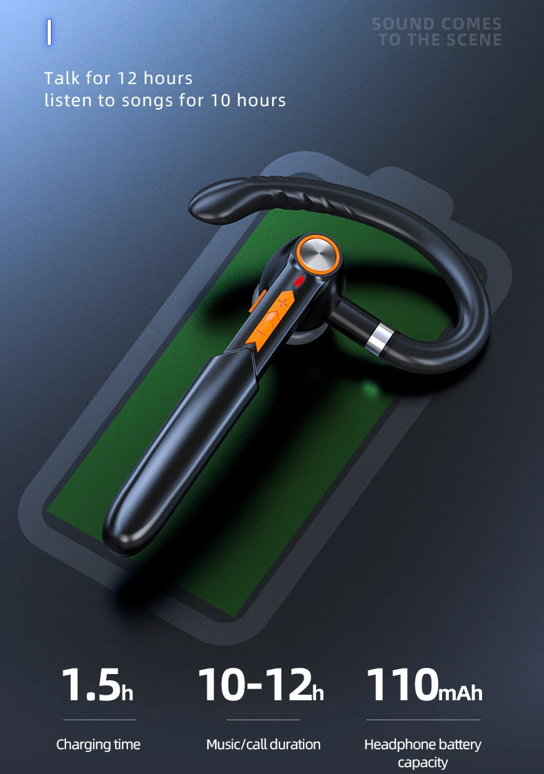 2022 Newest Bluetooth 5.0 Headset K15 Wireless Headphones Dual Mic Noise Reduction Earphone With Mute Switch For All Smart Phone