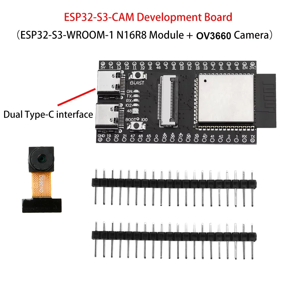 ตัวเลือกสินค้า บอร์ดพัฒนา ESP32-S3 กล้อง โมดูล WiFi Bluetooth