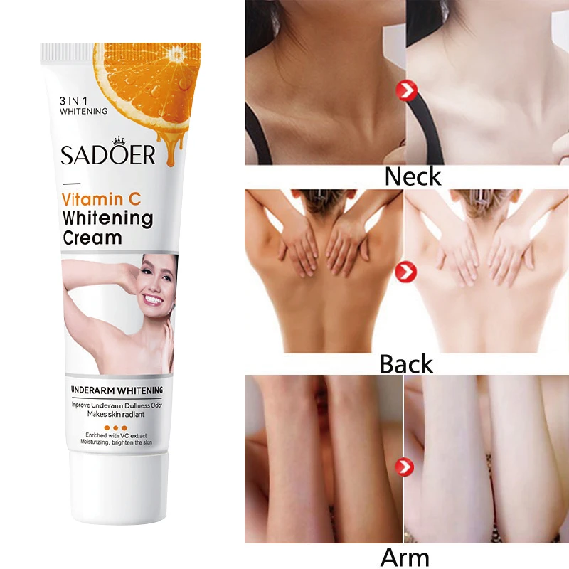 

VitaminC Whitening Cream For Dark Skin Lighten Pigment Crotch Armpit Body Brighten Cream Moisturizer Korean Skin Care Product50g