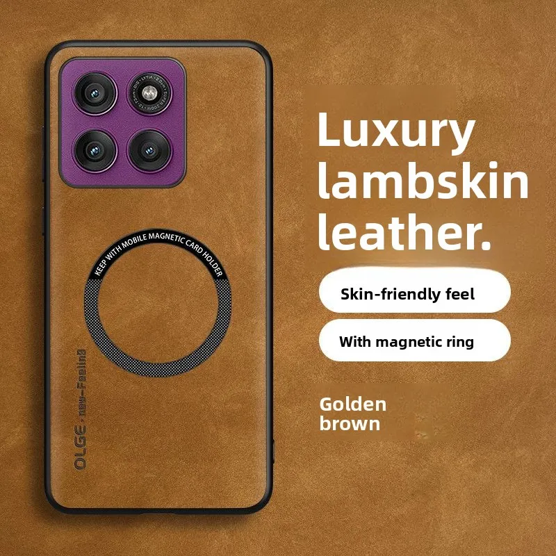 Luxurious Sheepskin Magnetic Phone Case Cover