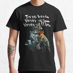 Metal Gear Solid Big Boss Sketch Graphic Cotton T - Shirt - Plus Size Men's Gaming Apparel - S (No Hero)