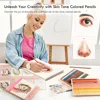 KALOUR Skintone Coloring Pencils 36pcs Premium Charcoal Vivid Luminous Drawing Pen Portrait Set Soft Leads Easy Shading Blending 6