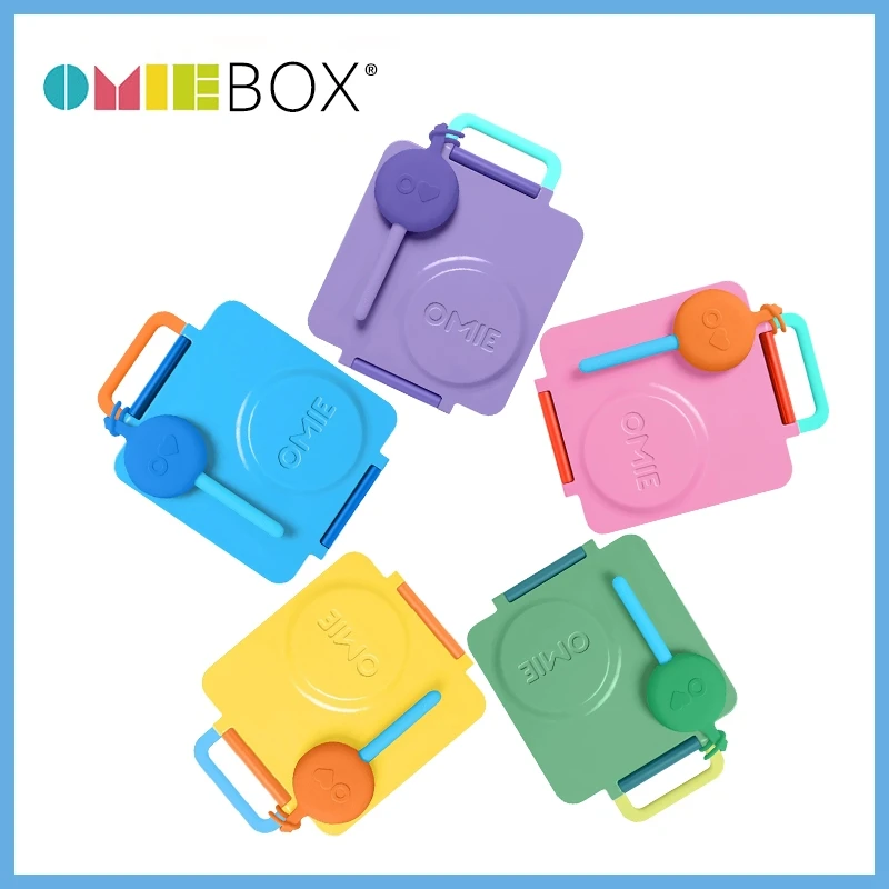 OmieBox Portable lunch box Children's stainless steel insulated lunch box  compartment design carrying lunch box carrying hand