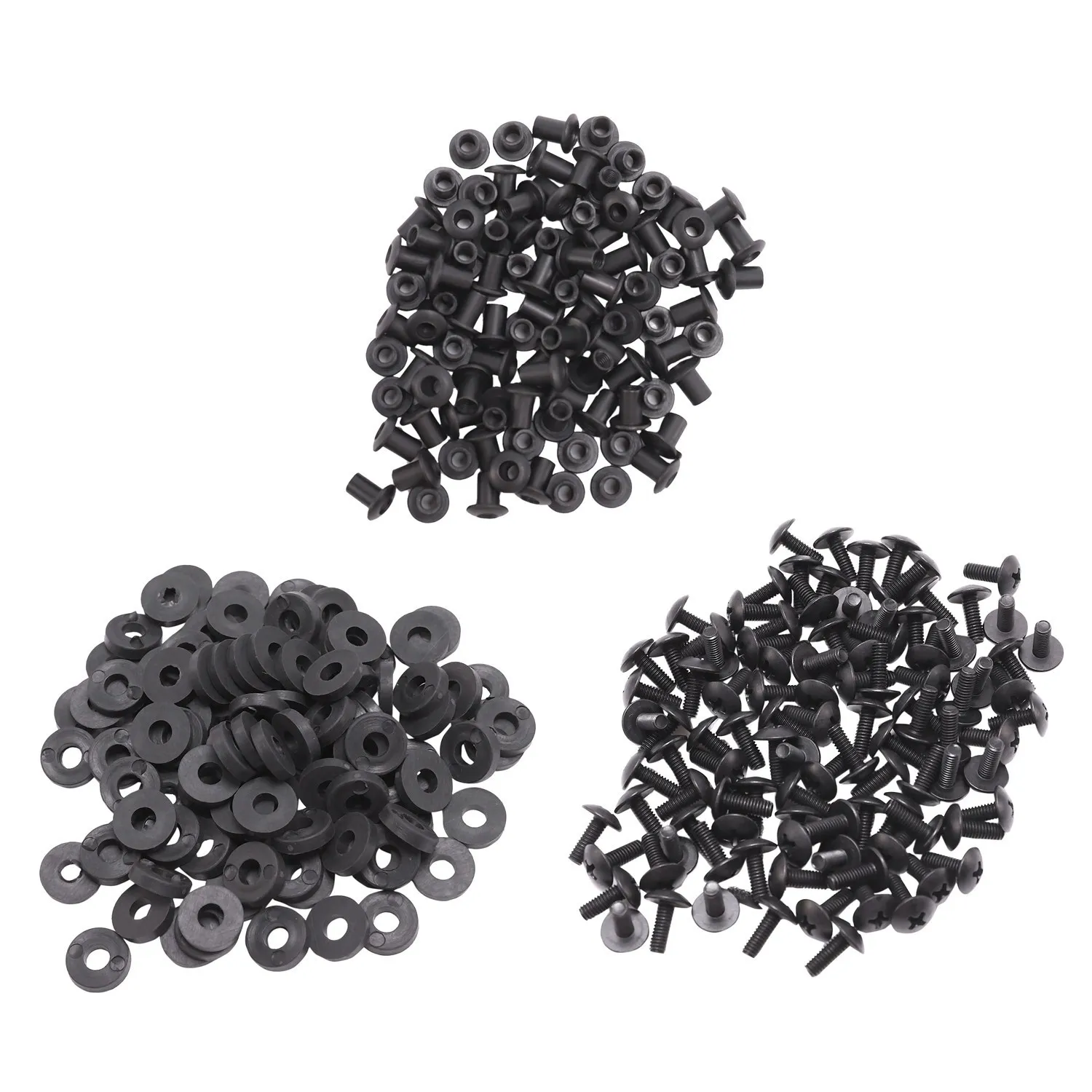 

100Pcs Lok Screw Set Chicago Screw Comes with Washer for DIY Kydex Sheath Hand Tool Parts