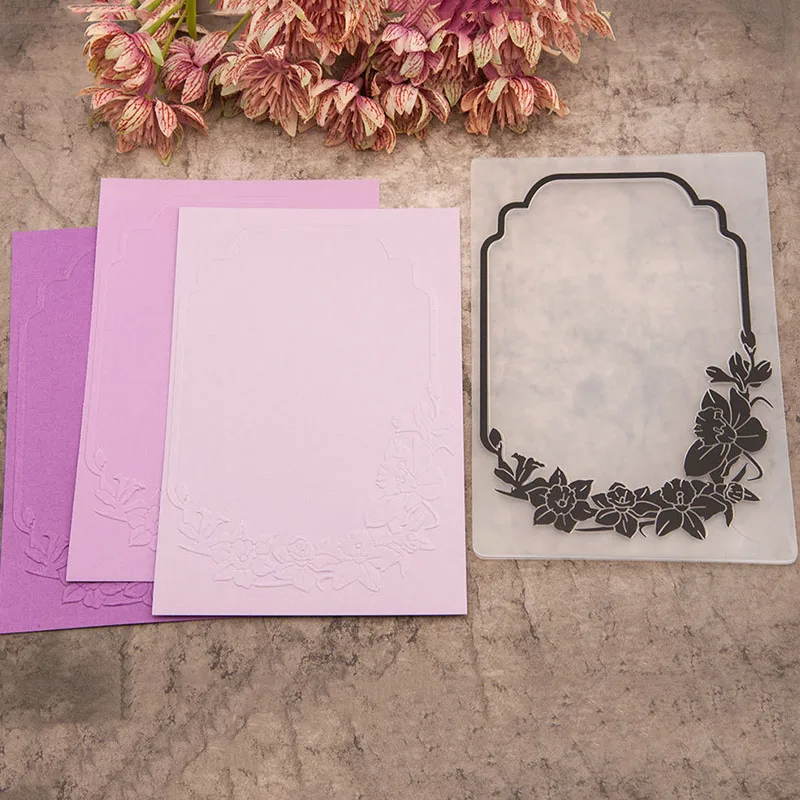 Plastic Embossing Folder Card Making Embossing Folder Template Flower Background DIY Scrapbooking