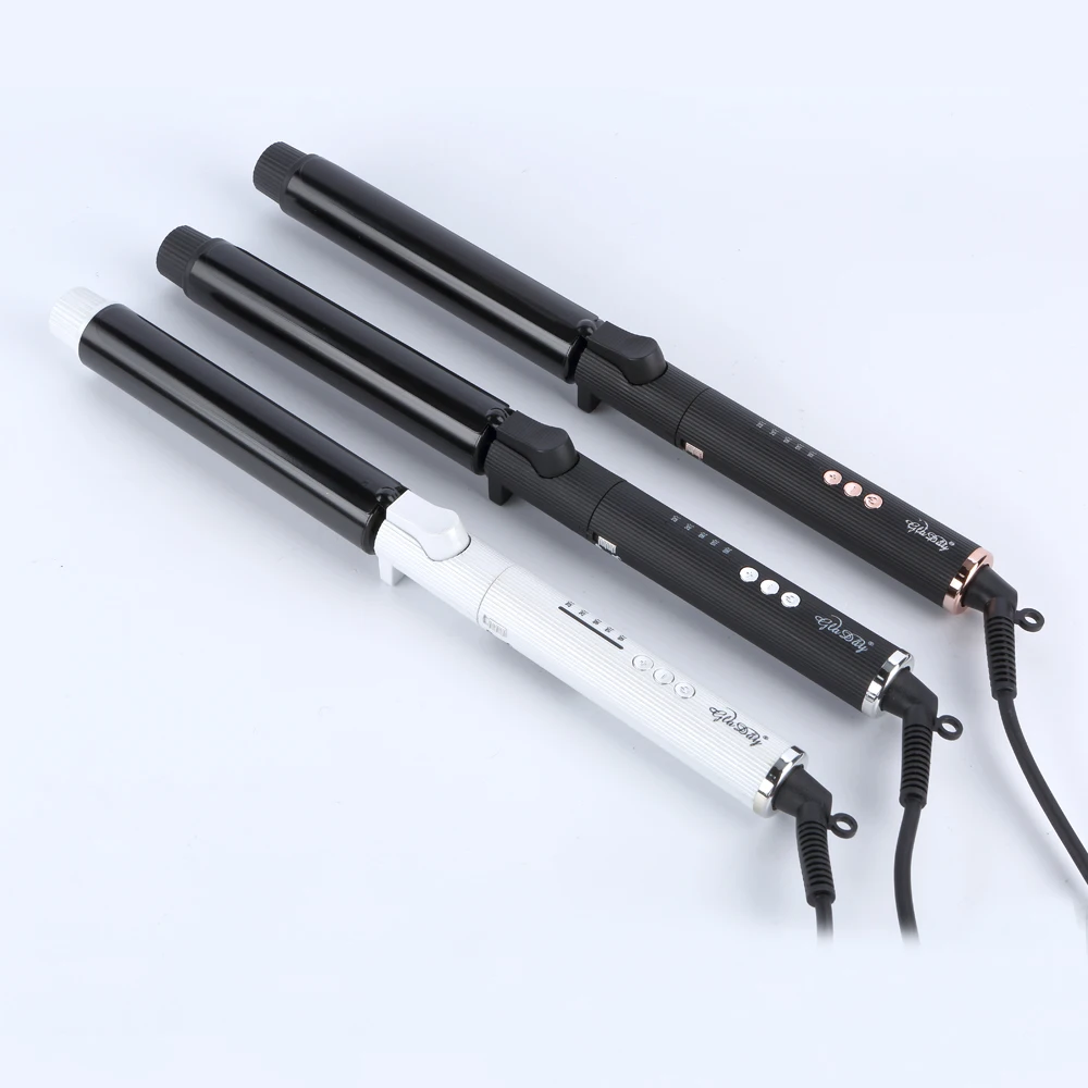 Professional Rotating Curling Iron Nano Titanium Black Hair Curler with LED Digital Temperature Display hair curler,hair iron