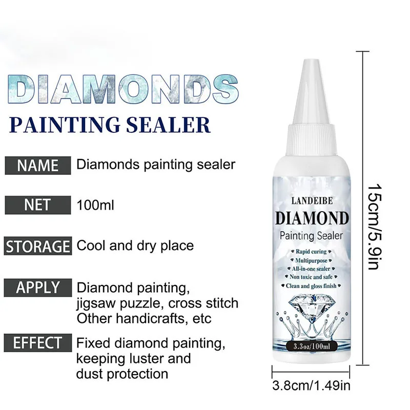 4 In 1 Diy 5d Diamonds Painting Sealer Glue Diamonds Painting Oil Painting  Permanent Hold & Shine Effect Sealer Puzzle Glue Tool - Diamond Painting  Cross Stitch - AliExpress