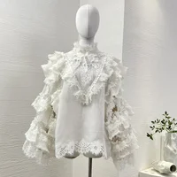 All-matching 2025 Navy Blue High Quality Pure Cotton Women Straight Denim Jeans Pants Trousers 1