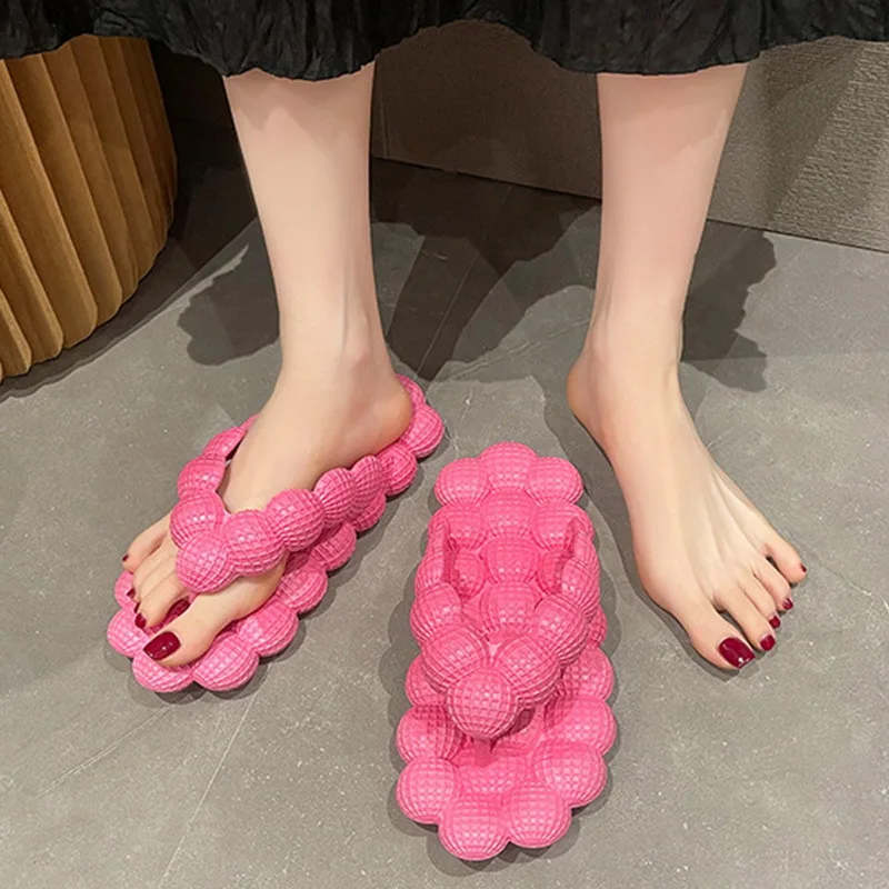New Funny Bubble Slippers Flip Flop For Women Men Slippers Massage Bubble  Slides With Charms Clogs Garden Crock Sandals Shoes - Women's Slippers -  AliExpress