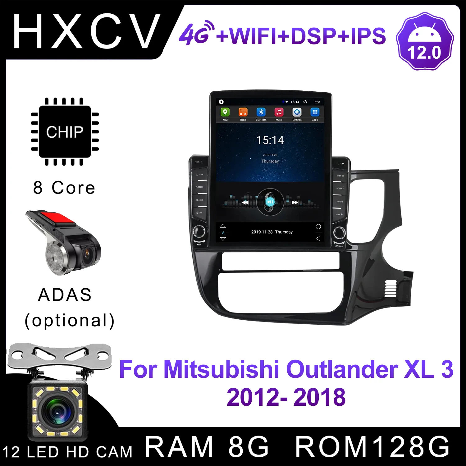 

Tesla Style Vertical Android Smart Car Stereo Radio For Mitsubishi Outlander XL 3 2012-2018 IIntelligent GPS Navigator Carplay