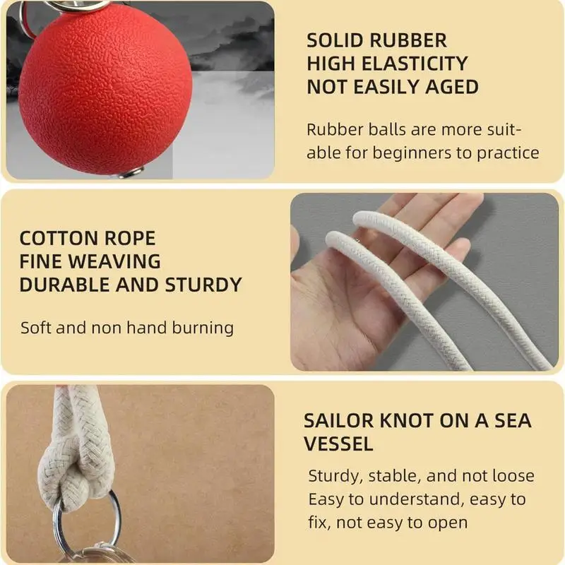 Hammer Throw Practice Rubber Throw Practice With Rope Dart User-Friendly Fitness Equipment Martial Arts Chinese Traditional