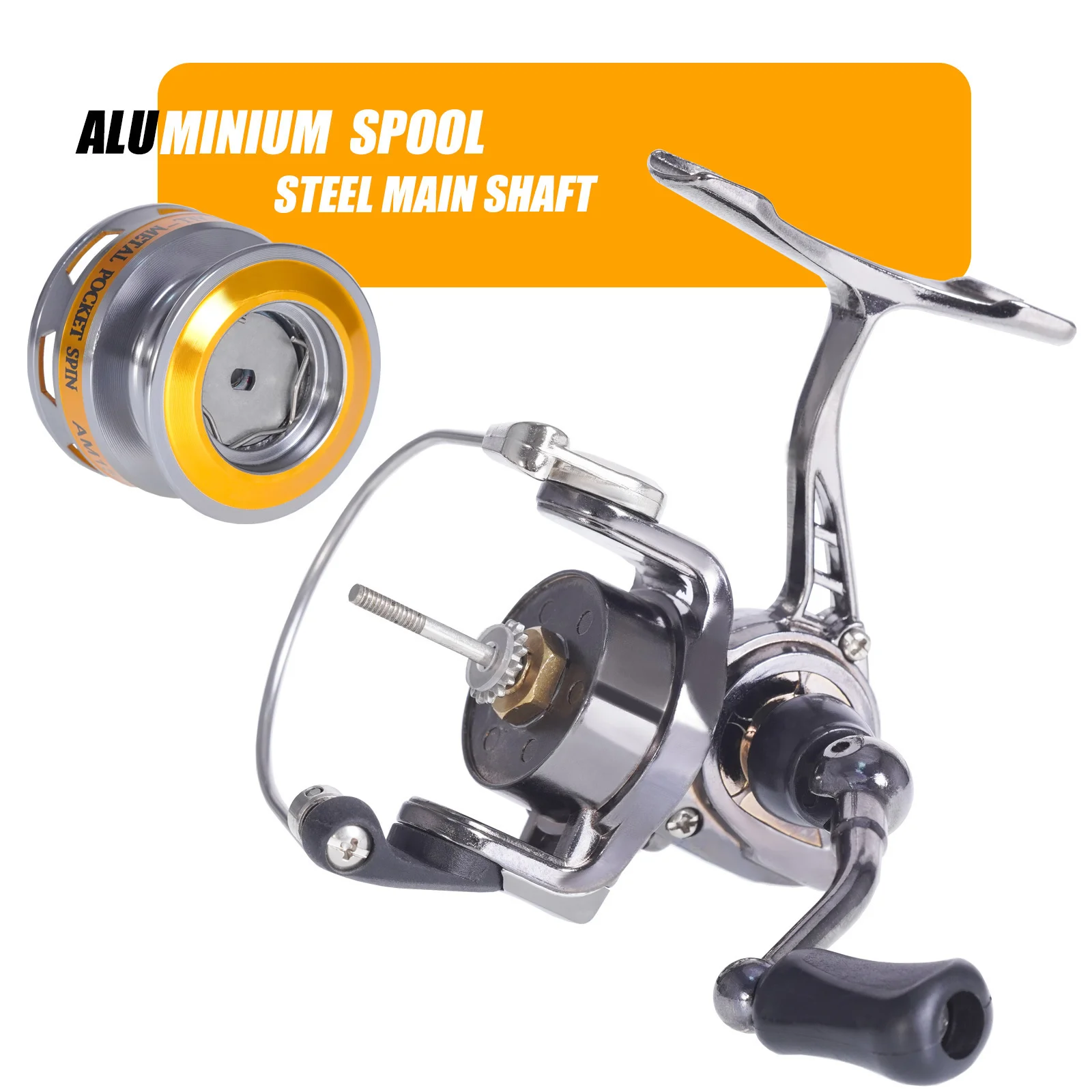 Full Metal Mini Winter Ice Fishing Reel Small Spinning Reels Carp Raft  Fishing Wheel for Fish Accessories Saltwater Gear Tackle