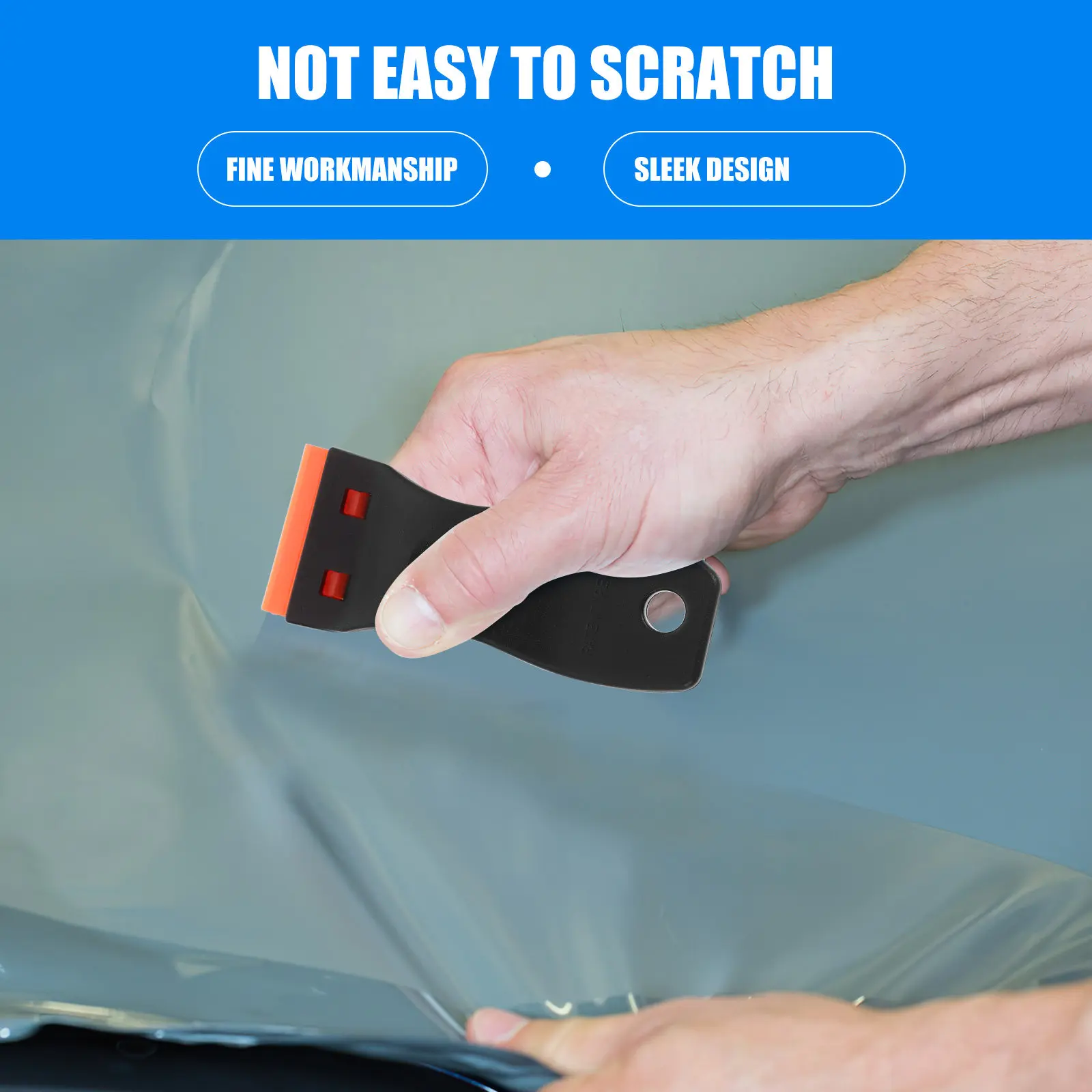 1 세트 플라스틱 블레이드 스크레이퍼 키트 유리창 라벨용 접착제 제거 도구 필름 제거 플라스틱 스크레이퍼 블레이드 청소