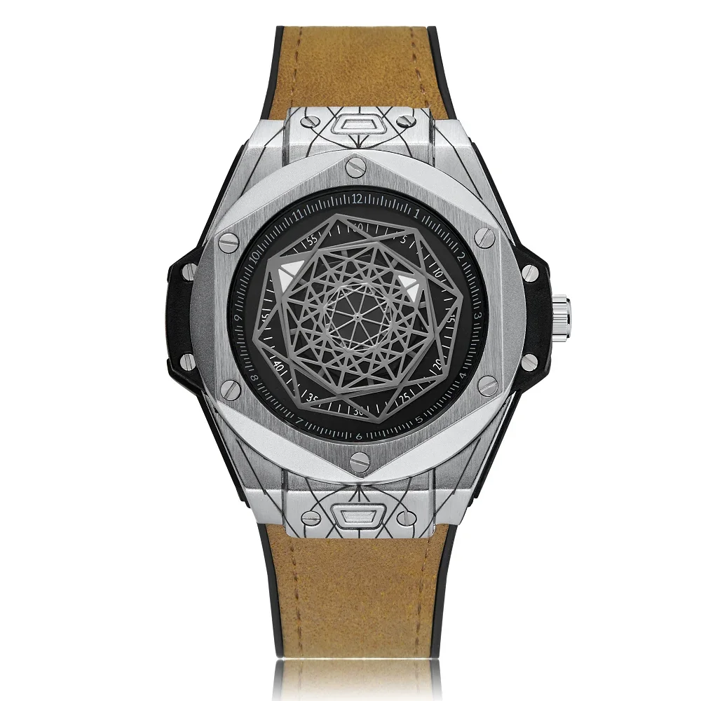 

Cagarny Quartz Men Watch Luxury Big Dial Military Wrist Watches for Men Waterproof Wristwatch Unique Design Cool Male Clock