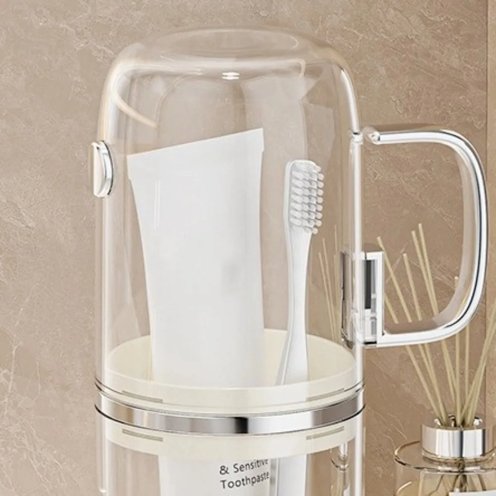 Description Picture 3 of itemPortable Transparent Toothbrush Storage Box Dustproof Cartoon Brushing Cup Plastic Wash Cup Bathroom