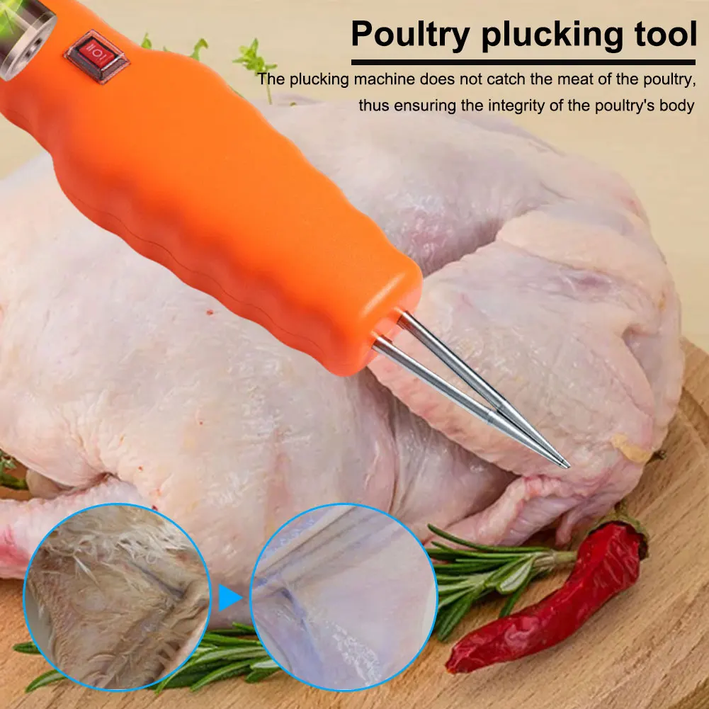 Electric Chicken Plucker Machine Handheld Chicken Plucker Machine Portable Defeather Waterproof for Bird Turkey