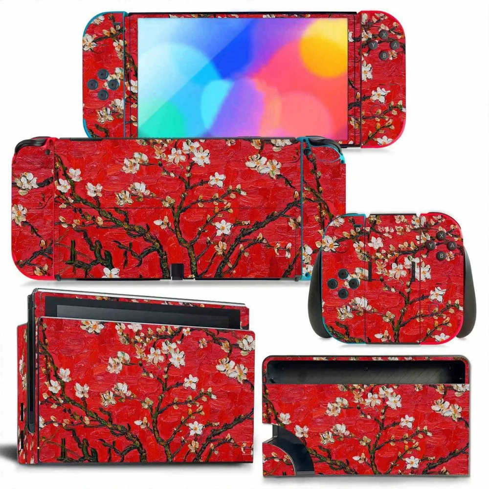 

Full Wrap Skins Compatible with Switch OLED Protective Film Sticker,Vinyl Decal Skins for Joycon Switch OLED Full Set Stickers